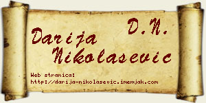 Darija Nikolašević vizit kartica